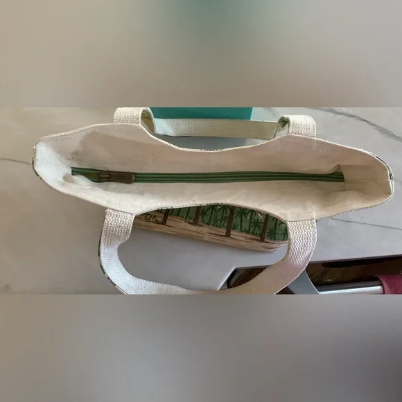 Paul Brent Oceanside Palm Tree Canvas Tote Shoulder Bag Coastal Life - Picture 8 of 9